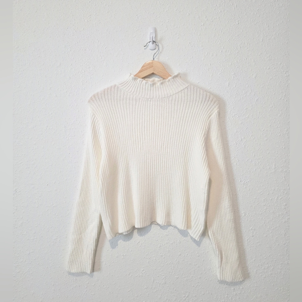 Petal & Pup Ribbed Knit Mockneck Sweater M - Picture 1 of 6